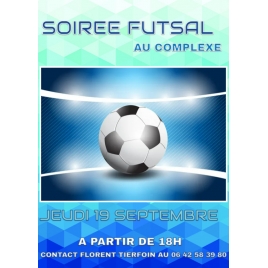 SOIREE FOOTSALLE AU COMPLEXE DU 19/09