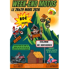 WEEK-END MOTO SERVIERES DU 28-29 MARS 2026