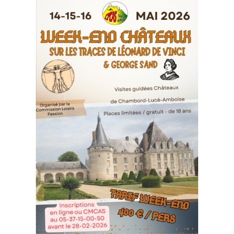 Week-end Châteaux 14-15-16 Mai 2026