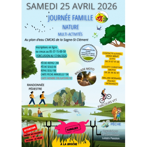 JOURNÉE ETANG ST CLÉMENT du 25 Avril 2026