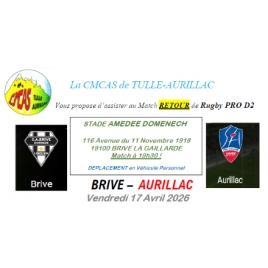 Match Pro D2 BRIVE-AURILLAC et casse aux BORDES
