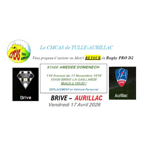 Match Pro D2 BRIVE-AURILLAC et casse aux BORDES