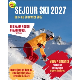 SEJOUR SKI A CHAMROUSSE 2027