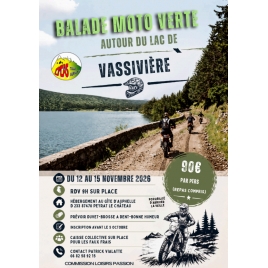 SÉJOUR MOTO VERTE VASSIVIÈRE du 12 au 15 -11-2026